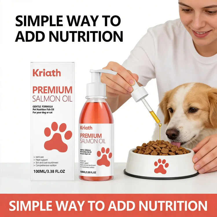Cat Premium Salmon Oil Nourishing Skin Smooth Hair Protect Joint Support Heart Health Gentle Body Care Pet Nutrition