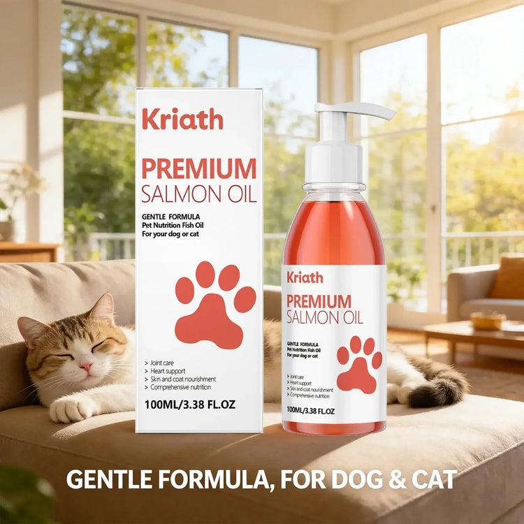 Cat Premium Salmon Oil Nourishing Skin Smooth Hair Protect Joint Support Heart Health Gentle Body Care Pet Nutrition