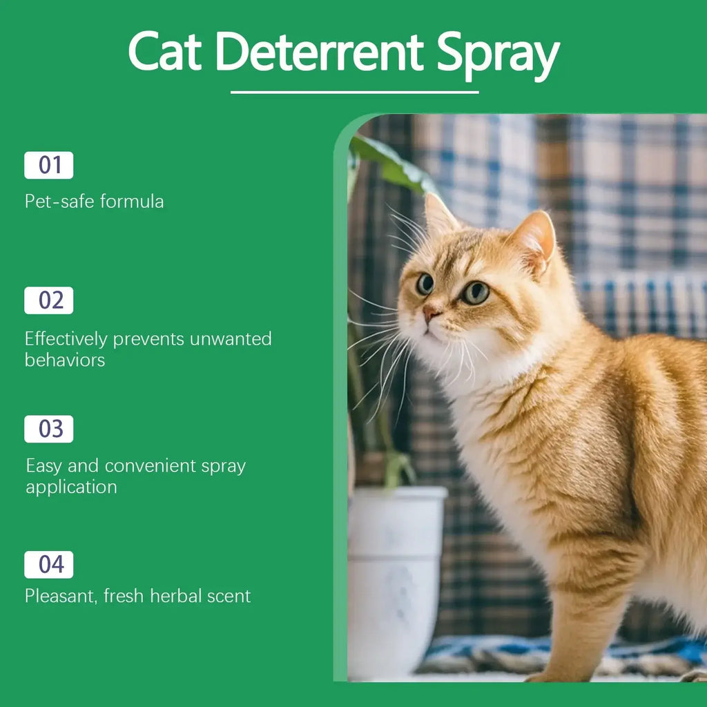 Cat Repellent Spray Indoor Outdoor Anti Cat Scratch Furniture Protector Stop Cat Climbing Bed Urine Marking Pet