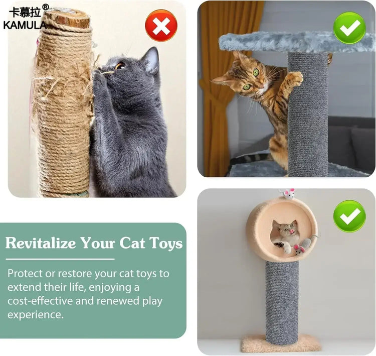 Cat Scratching Mat Self-Adhesive Trimmable Carpet Cat Scratching Post Carpet for Anti-scratching Sofa Furniture