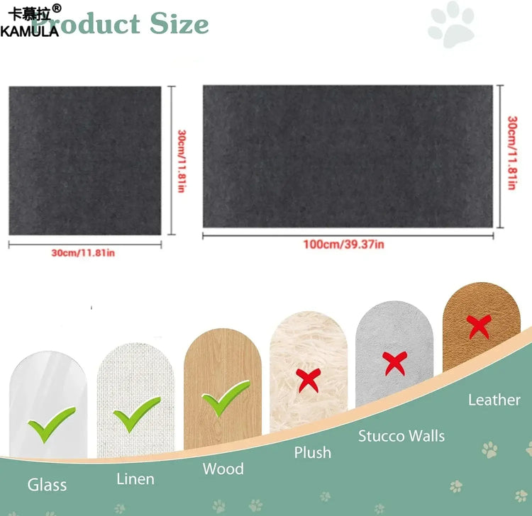 Cat Scratching Mat Self-Adhesive Trimmable Carpet Cat Scratching Post Carpet for Anti-scratching Sofa Furniture