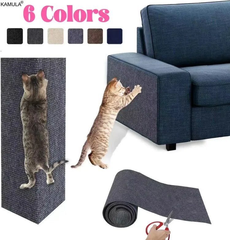 Cat Scratching Mat Self-Adhesive Trimmable Carpet Cat Scratching Post Carpet for Anti-scratching Sofa Furniture