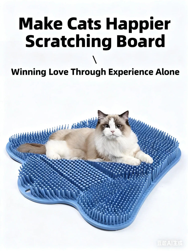Cat Scratching Post Grooming Tool Multi-functional Wall Mounting Climbing Cat Scratcher