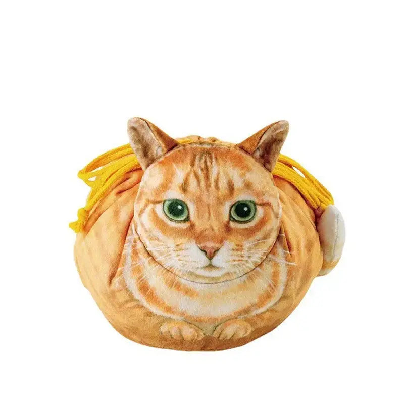 Cat-Shaped Cosmetic Storage Bag,Drawstring Closure,Cute Travel Size Makeup Skincare Toiletry Organizer Pouch,Gift for