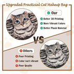 Cat-Shaped Cosmetic Storage Bag,Drawstring Closure,Cute Travel Size Makeup Skincare Toiletry Organizer Pouch,Gift for