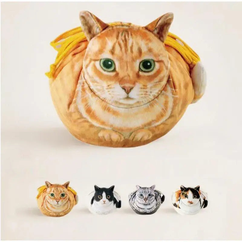 Cat-Shaped Cosmetic Storage Bag,Drawstring Closure,Cute Travel Size Makeup Skincare Toiletry Organizer Pouch,Gift for