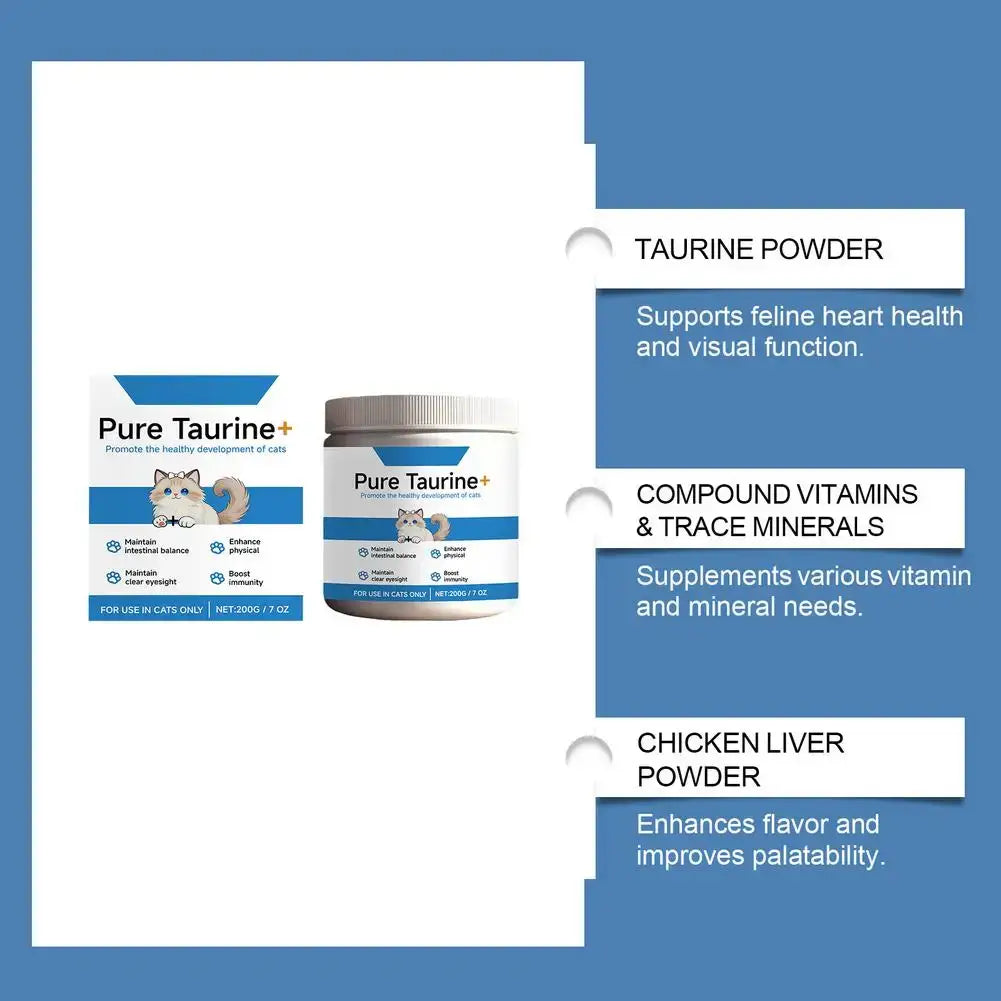 Cat Taurine Powder Gentle Formula To Care For Pet’s Comfortable Body Massage Care Nutrition Powder Taurine powder for