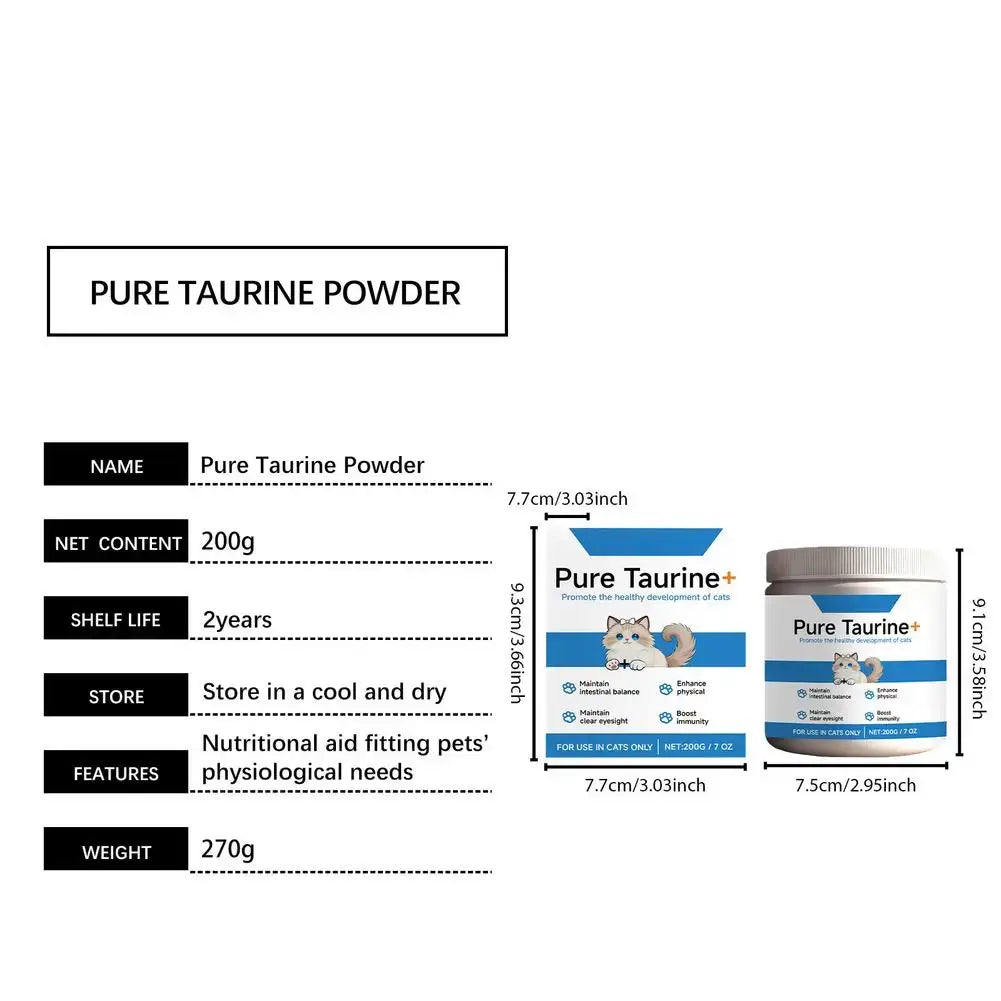 Cat Taurine Powder Gentle Formula To Care For Pet’s Comfortable Body Massage Care Nutrition Powder Taurine powder for