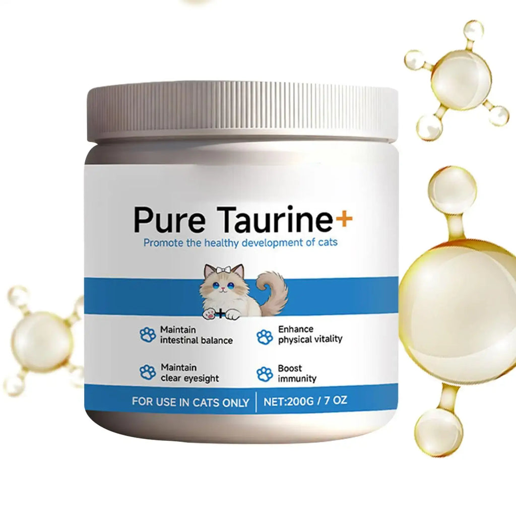 Cat Taurine Powder Support for Pet Heart Health Promote Maintain Visual Function Smooth Hair Pet Daily Care Nutrition