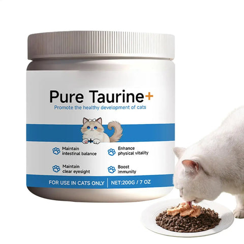 Cat Taurine Powder Support for Pet Heart Health Promote Maintain Visual Function Smooth Hair Pet Daily Care Nutrition