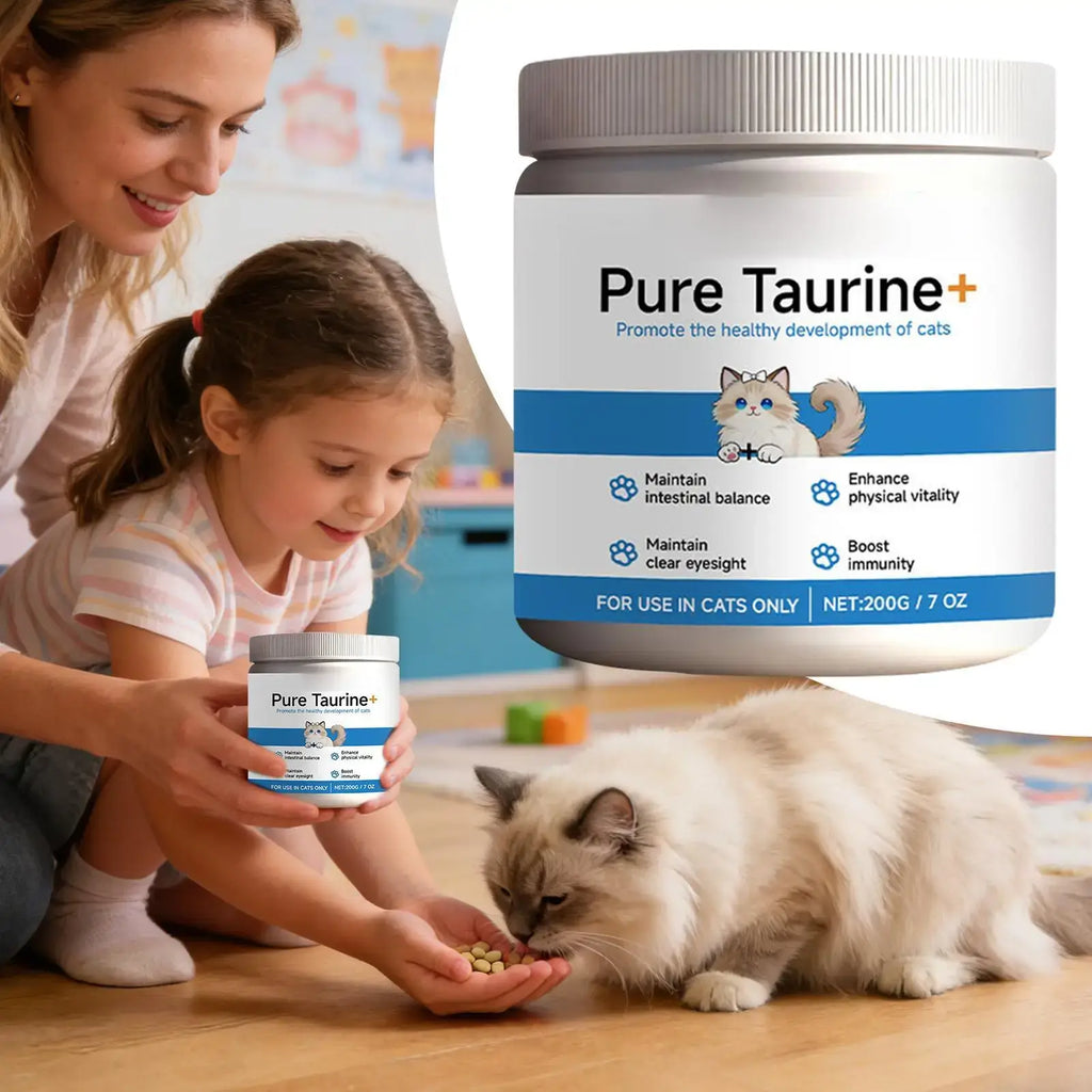Cat Taurine Powder Support for Pet Heart Health Promote Maintain Visual Function Smooth Hair Pet Daily Care Nutrition