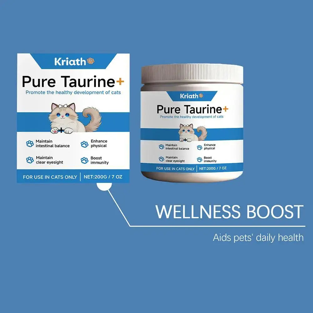 Cat Taurine Powder Support Heart Health Promote Healthy Growth Maintain Visual Function Smooth Hair Kitten Care