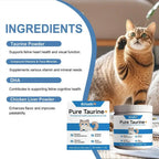 Cat Taurine Powder Support Heart Health Promote Healthy Growth Maintain Visual Function Smooth Hair Kitten Care