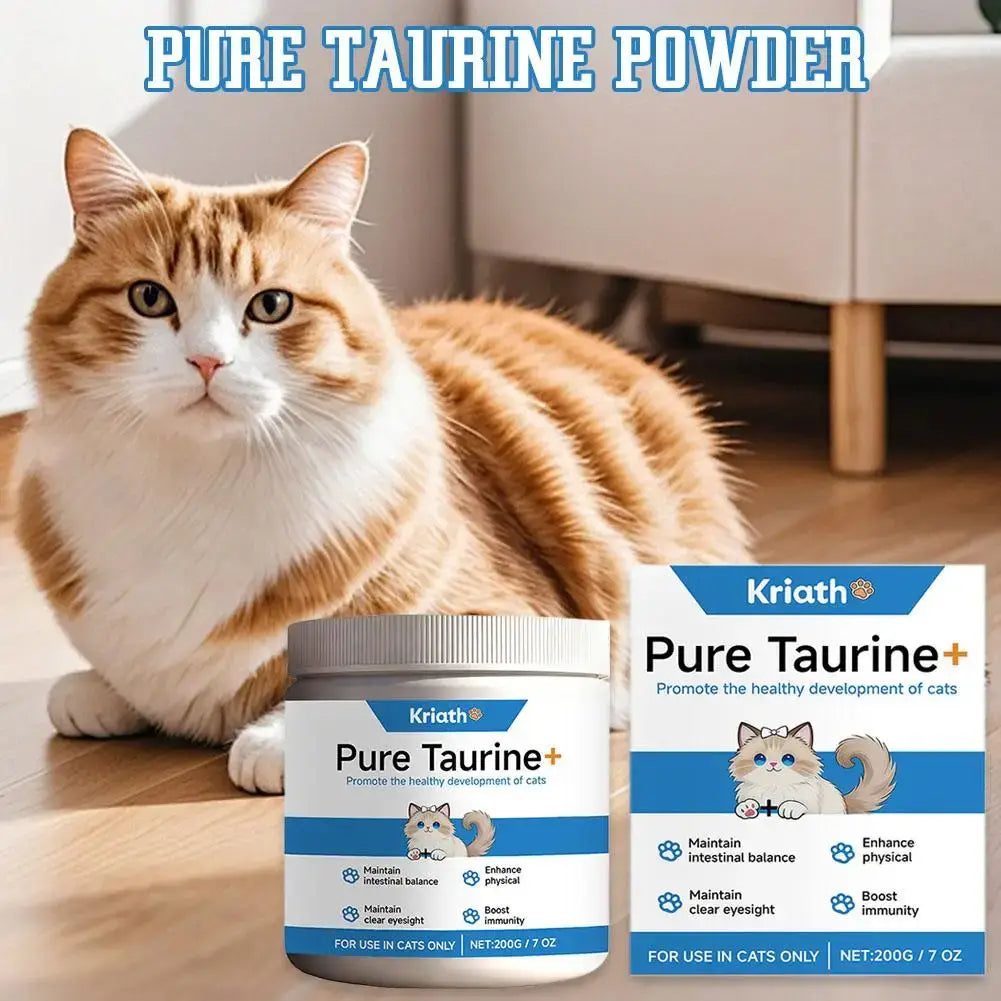 Cat Taurine Powder Support Heart Health Promote Healthy Growth Maintain Visual Function Smooth Hair Kitten Care