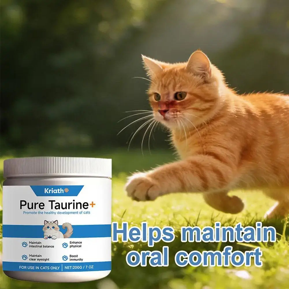 Cat Taurine Powder Support Heart Health Promote Healthy Growth Maintain Visual Function Smooth Hair Kitten Care