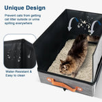 Cat Toilet Out Portable Waterproof Foldable Cat Litter Box with High Baffle Cover Cat Litter Storage Bag