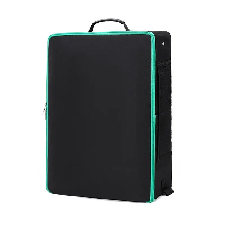 Cat Toilet Out Portable Waterproof Foldable Cat Litter Box with High Baffle Cover Cat Litter Storage Bag - black