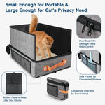 Cat Toilet Out Portable Waterproof Foldable Cat Litter Box with High Baffle Cover Cat Litter Storage Bag