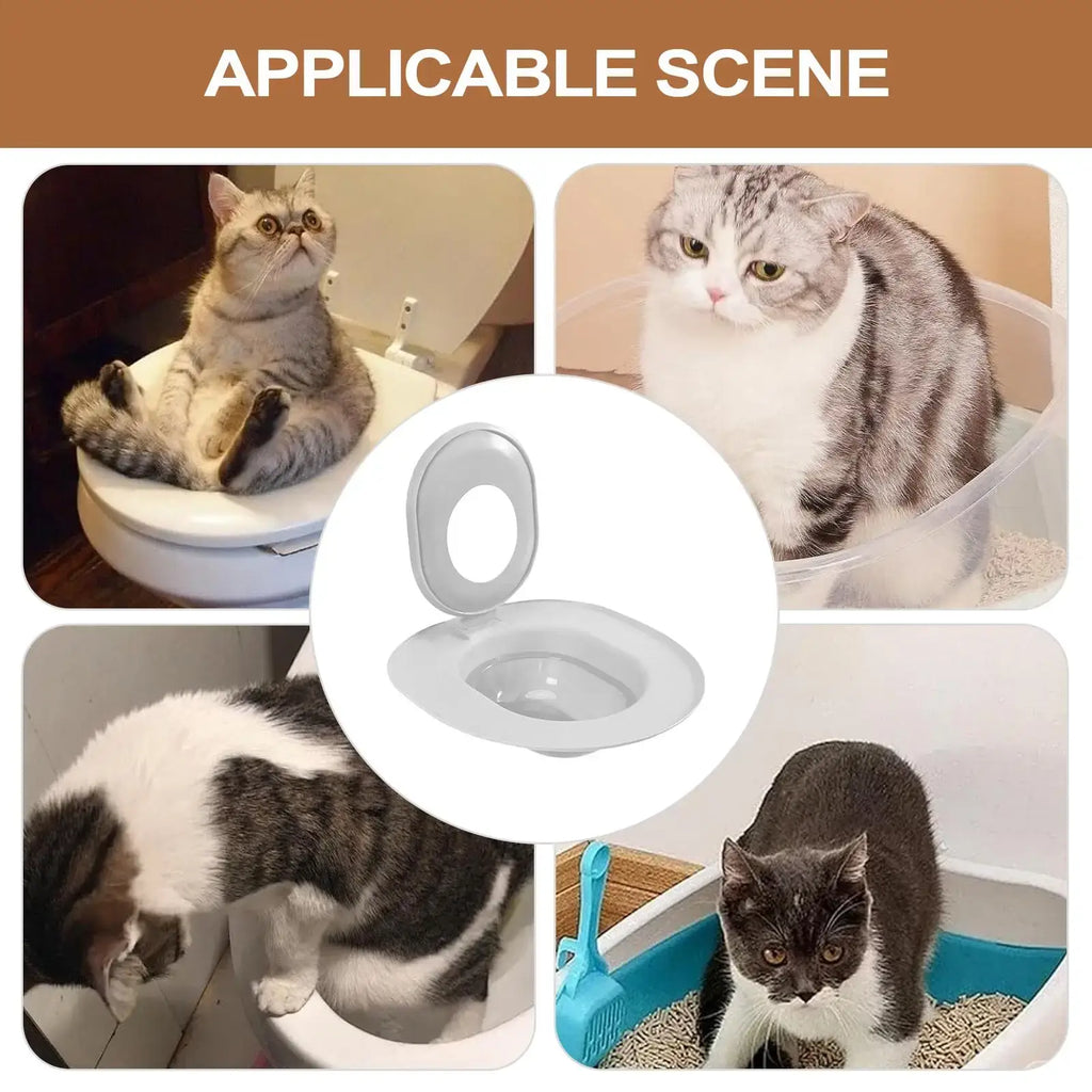 Cat Toilet Training Kit Reusable rinal Seat Potty Litter Box Trainer Pet Potty Training Seat Pet Cleaning Supplies