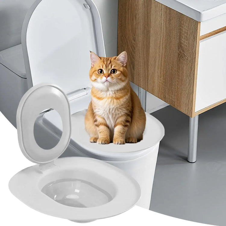 Cat Toilet Training Kit Reusable rinal Seat Potty Litter Box Trainer Pet Potty Training Seat Pet Cleaning Supplies