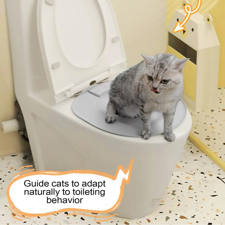 Cat Toilet Training Kit Reusable rinal Seat Potty Litter Box Trainer Pet Potty Training Seat Pet Cleaning Supplies