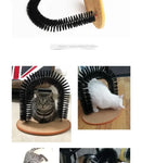 Cat Toy Arch Self Groome Pamper Feline with A Massage Grooming Rubbing Brush with Scratching Pad Toy for Cats