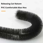 Cat Toy Arch Self Grooming Pamper Feline with Massage Grooming Rubbing Brush and Scratching Pad Interactive Toys for