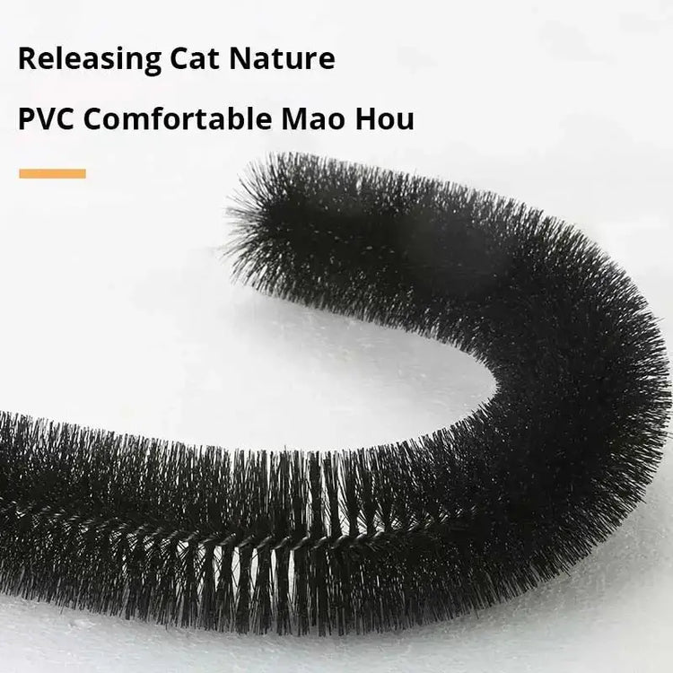 Cat Toy Arch Self Grooming Pamper Feline with Massage Grooming Rubbing Brush and Scratching Pad Interactive Toys for