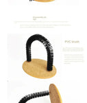 Cat Toy Arch Self Grooming Pamper Feline with Massage Grooming Rubbing Brush and Scratching Pad Interactive Toys for