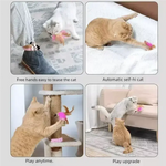 Cat Toy Teaser Rod with Suction Cup Self - entertaining Feather Pet Toy with Bell Long Pole Interactive and Bite