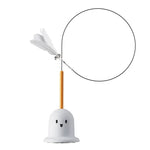 Cat Toy Teaser Rod with Suction Cup Self - entertaining Feather Pet Toy with Bell Long Pole Interactive and Bite