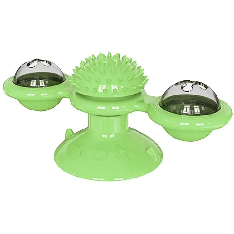 Cat Toy Windmill Rotating Turntable Interactive Pet Scratcher Hair Brush Catnip Teaser Toy for Kittens Cats Pet