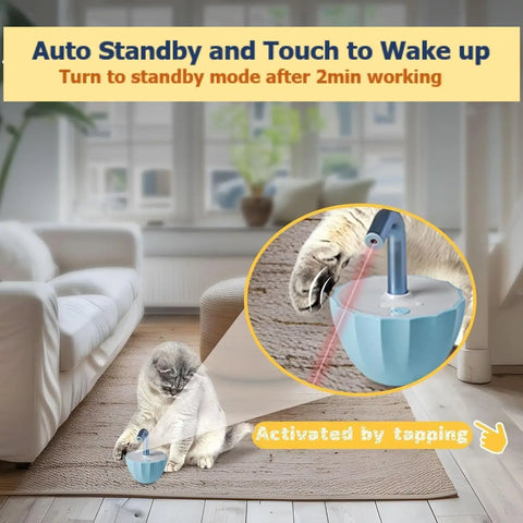 Cat toys for indoor Laser pointer Interactive cat toy for bored adult Cats,Random Trajectory and Tumbler Base laser for
