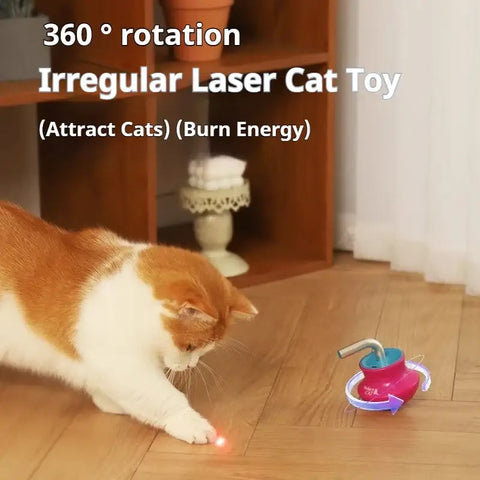 Cat toys for indoor Laser pointer Interactive cat toy for bored adult Cats,Random Trajectory and Tumbler Base laser for