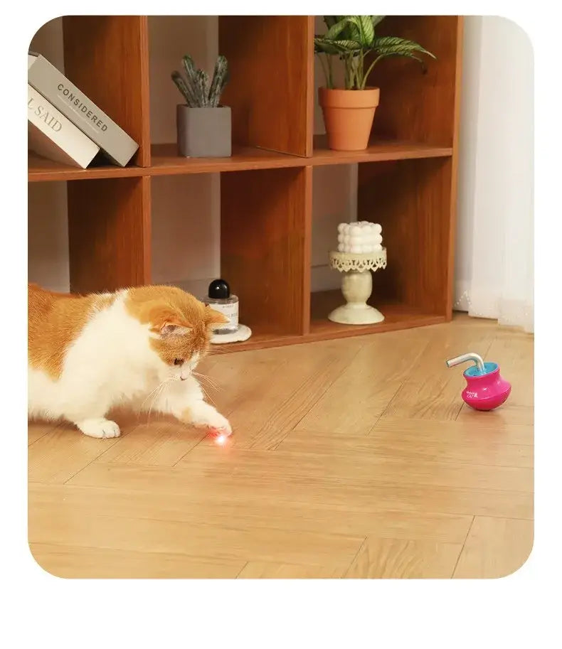 Cat toys for indoor Laser pointer Interactive cat toy for bored adult Cats,Random Trajectory and Tumbler Base laser for