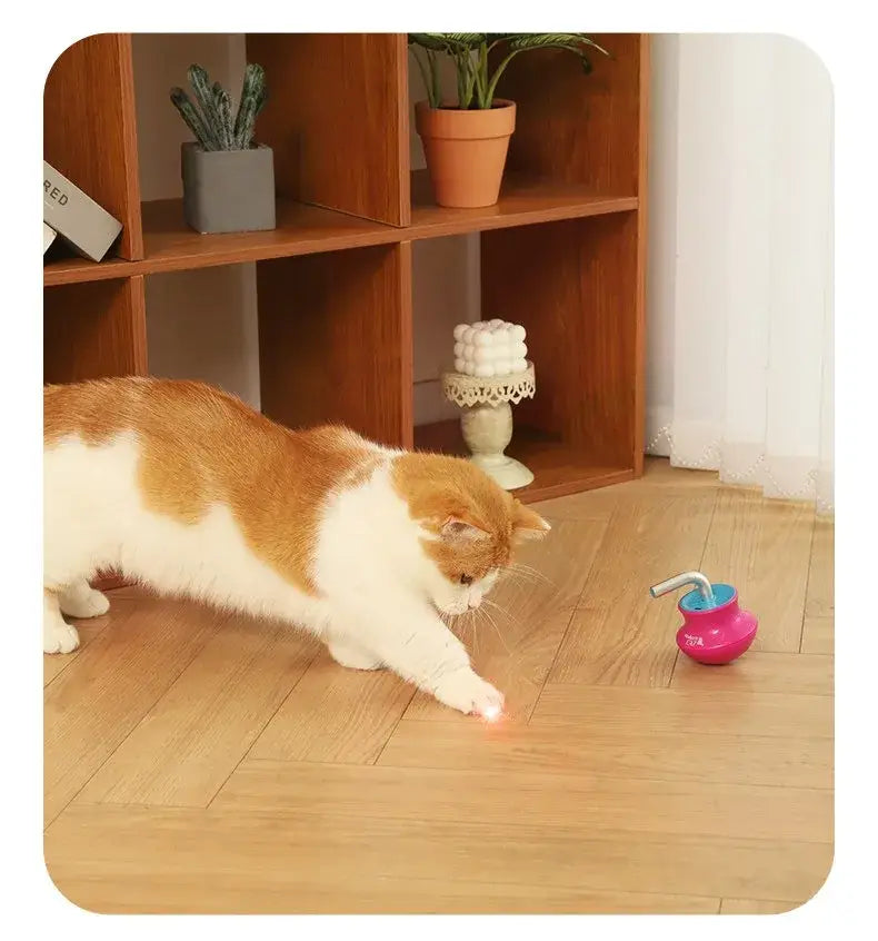 Cat toys for indoor Laser pointer Interactive cat toy for bored adult Cats,Random Trajectory and Tumbler Base laser for