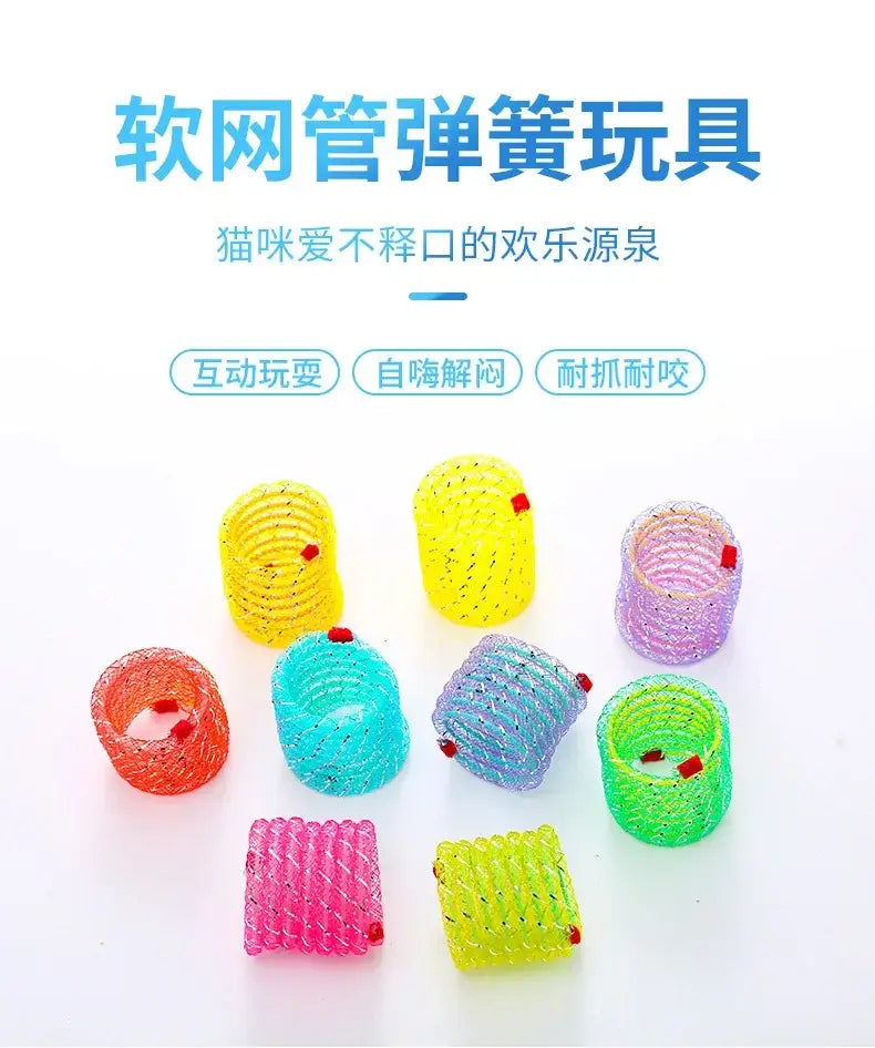 Cat Toys Interactive Cat Spring Toy Colorful Springs Cat Pet Toy Coil Spiral Springs Pet Product for Cats Toy Kitten 고양이