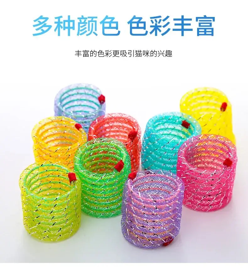 Cat Toys Interactive Cat Spring Toy Colorful Springs Cat Pet Toy Coil Spiral Springs Pet Product for Cats Toy Kitten 고양이