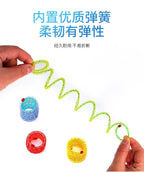 Cat Toys Interactive Cat Spring Toy Colorful Springs Cat Pet Toy Coil Spiral Springs Pet Product for Cats Toy Kitten 고양이