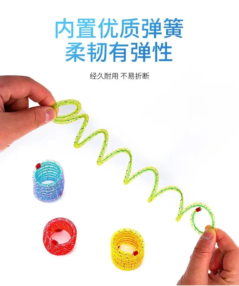 Cat Toys Interactive Cat Spring Toy Colorful Springs Cat Pet Toy Coil Spiral Springs Pet Product for Cats Toy Kitten 고양이