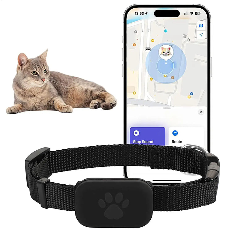 Cat Trackers GPS Cat Tracker Collar Pet Kitten GPS Collar Multifunctional Pet Smart GPS Trackers Pets Accessories IOS