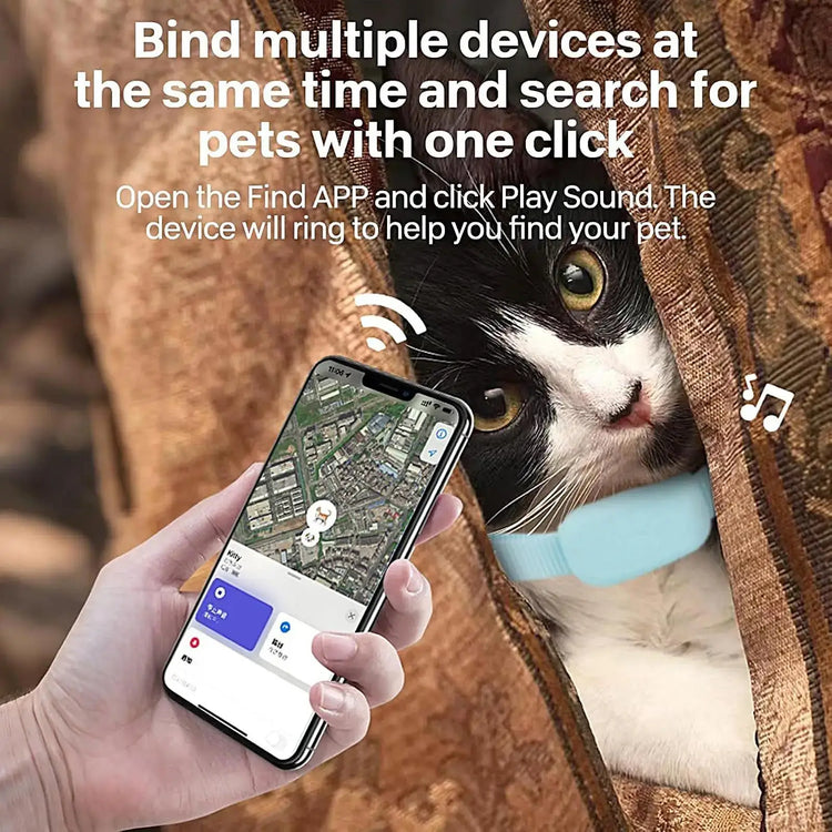 Cat Trackers GPS Cat Tracker Collar Pet Kitten GPS Collar Multifunctional Pet Smart GPS Trackers Pets Accessories IOS