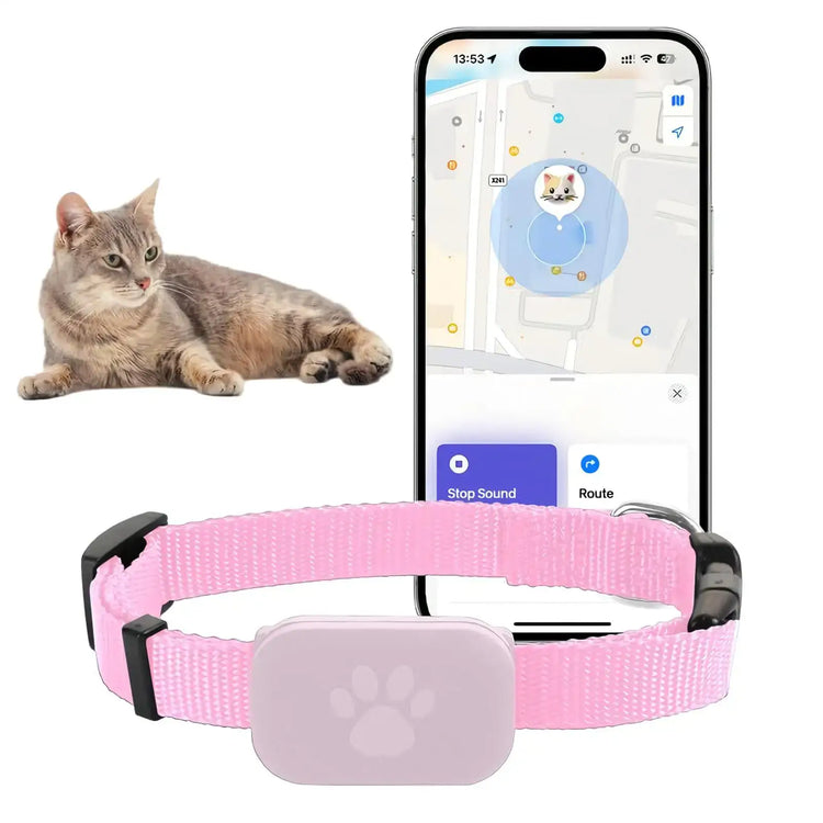 Cat Trackers GPS Cat Tracker Collar Pet Kitten GPS Collar Multifunctional Pet Smart GPS Trackers Pets Accessories IOS