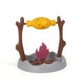 Cat Treat-Dispensing Slow Puzzle Feeder Bowls,Unique Rotatable Roast and Flame,Cognitive Training Game Toys for Indoor