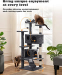 Cat Tree Luxury Furniture Scratch Post For Kittens Pet House Play - Dark Gray / 51 30 51cm