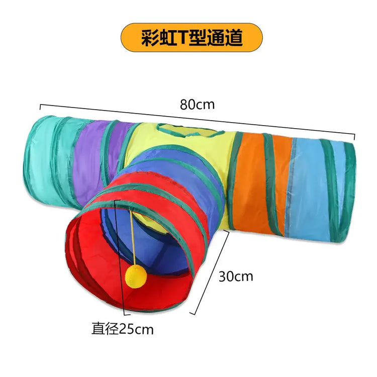 Cat Tunnel Tube Foldable Cat Toys Kitty Training Interactive Fun Toy Tunnel Bored for Puppy Kitten Pet Supplies Cat