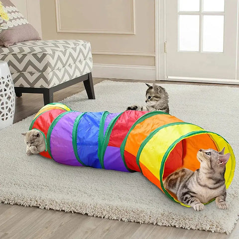 Cat Tunnel Tube Foldable Cat Toys Kitty Training Interactive Fun Toy Tunnel Bored for Puppy Kitten Pet Supplies Cat
