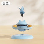 Cat Turntable Rocking Spring Dispenser Self-Entertaining Cat Teaser Stick Pet Boredom-Relief Toy