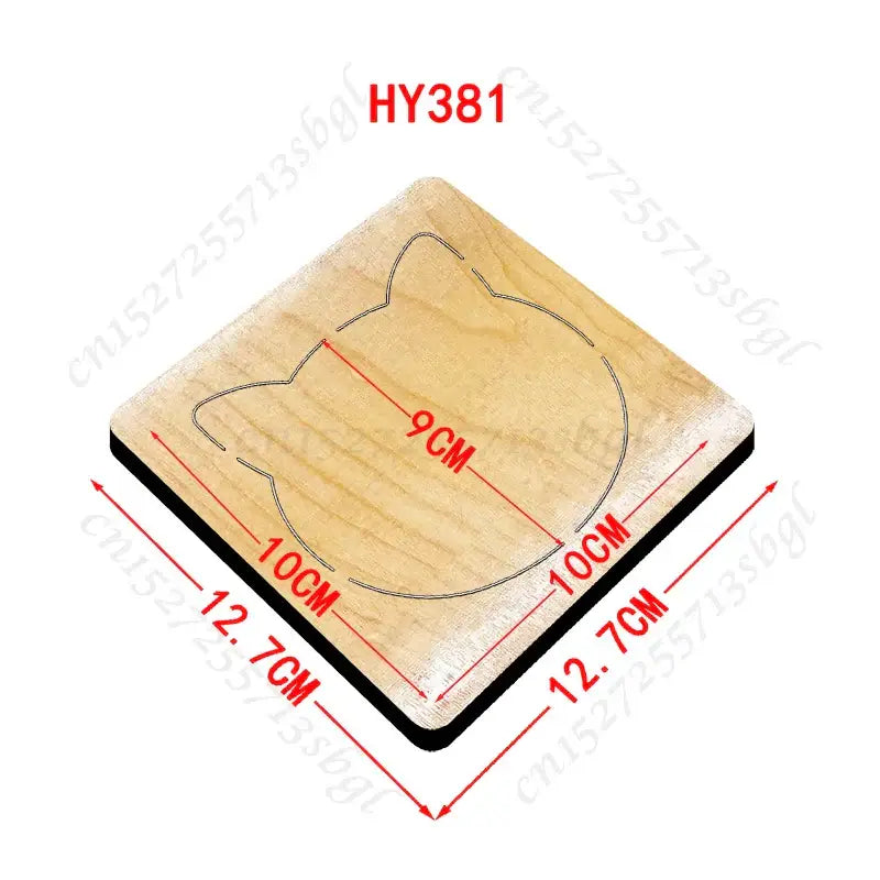 Cat Water Cup Mat New Wooden Cutting Dies Suitable for Common Mold Scrapbook Machines on the Market
