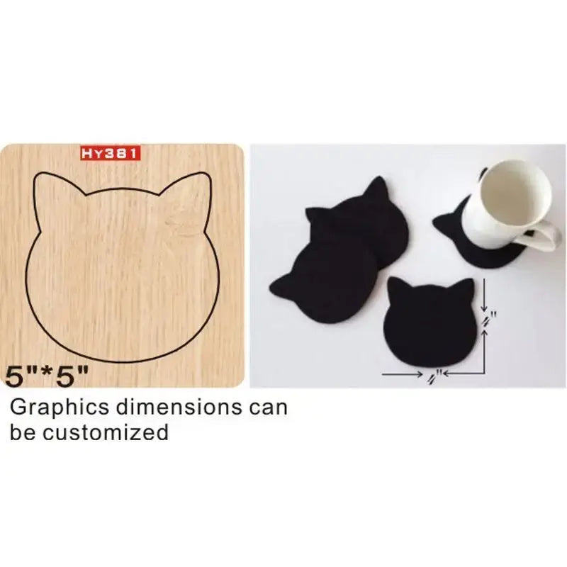 Cat Water Cup Mat New Wooden Cutting Dies Suitable for Common Mold Scrapbook Machines on the Market